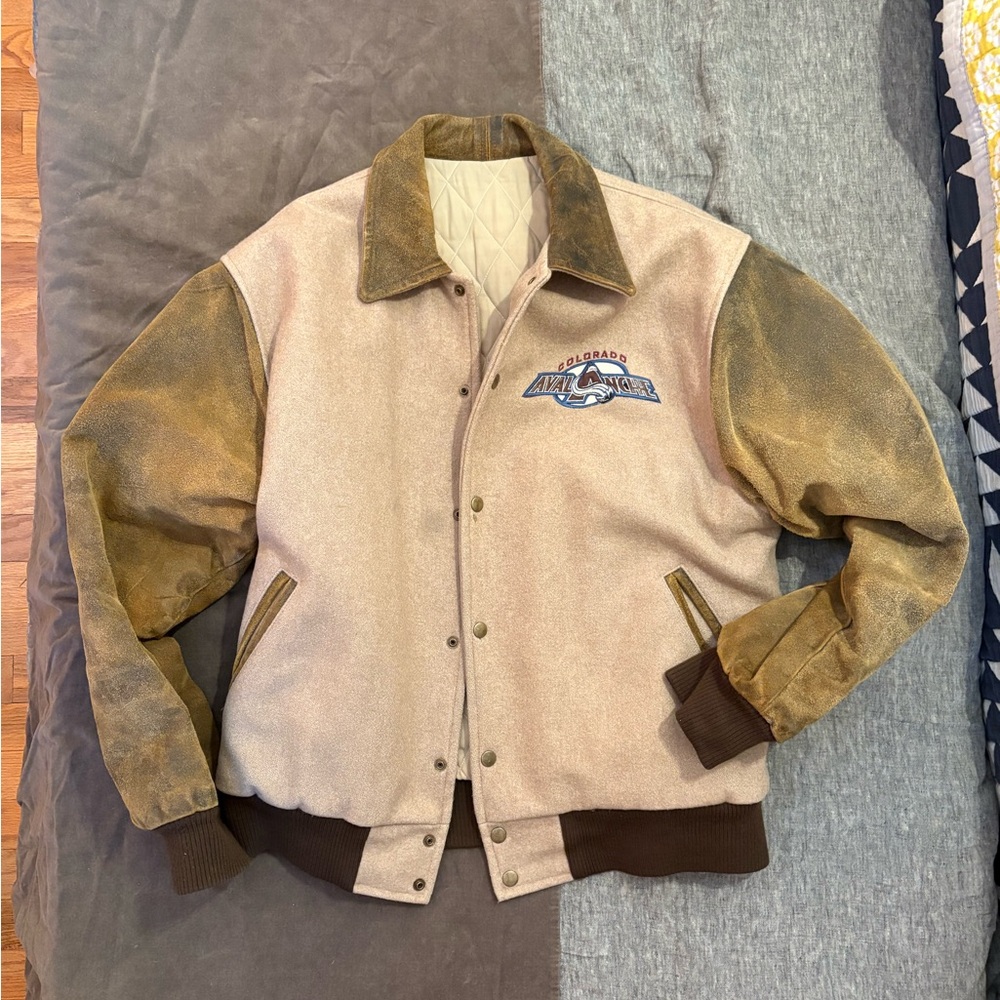 Colorado Avalanche Men's Tan and Brown Jacket